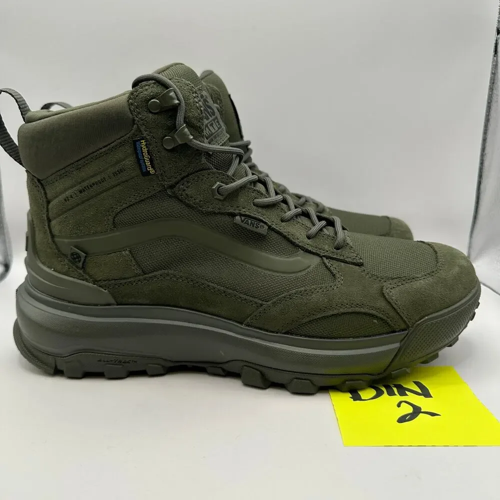 VAN'S MEN'S 8 CRESTLINE HYDROGUARD WATERPROOF BOOTS GRAPE LEAF GREEN